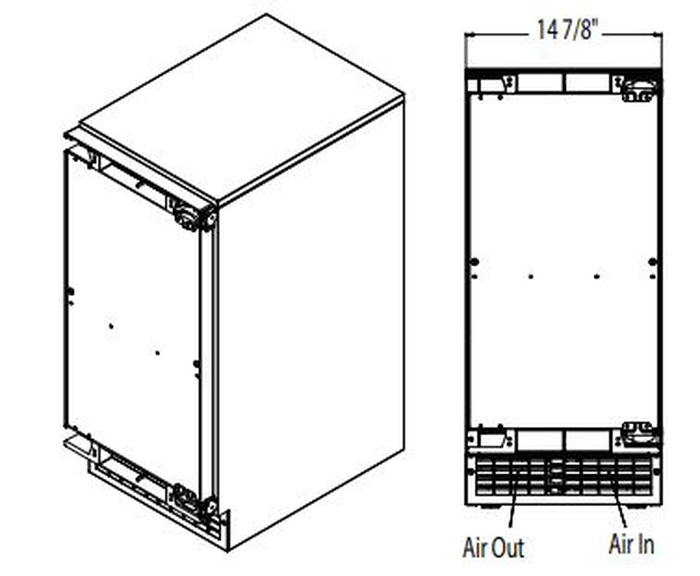 Scotsman SCCP50MB1SU 15 Inch Ice Machine Panel Ready