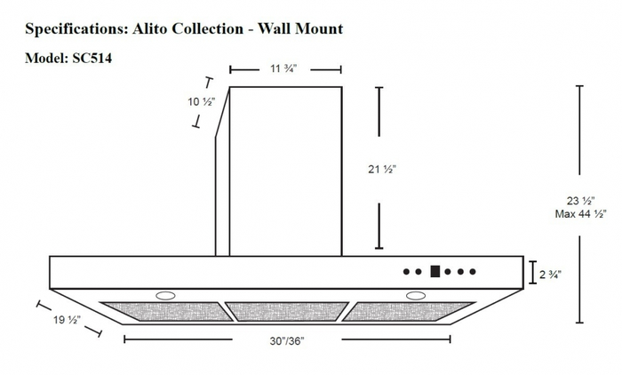 Cyclone SC51424SS Wall Mount - Discontinued