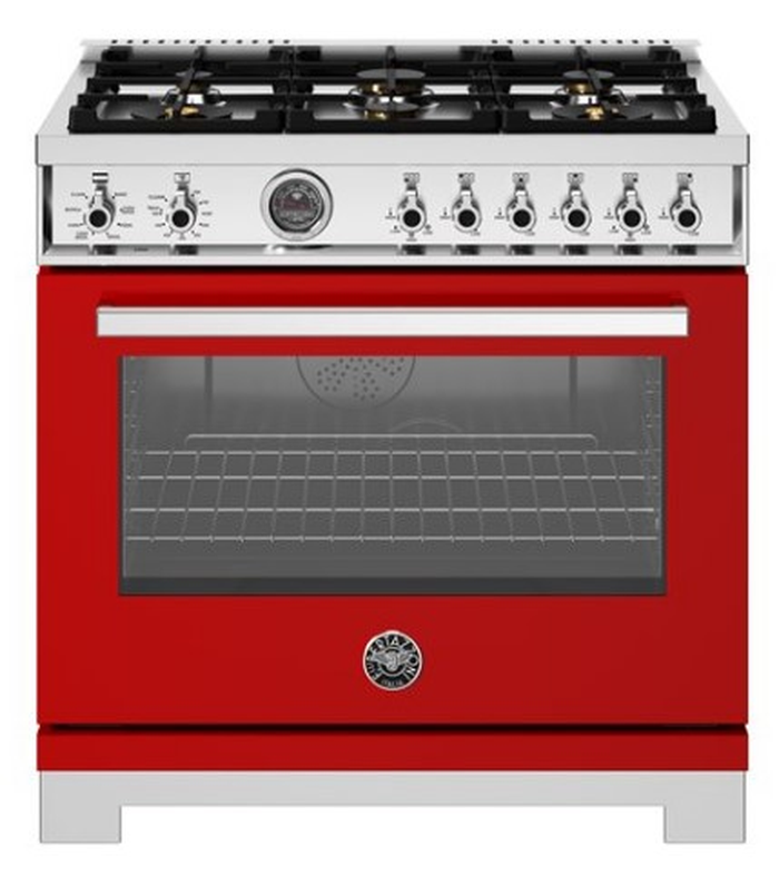 Bertazzoni PRO366BCFEPROT 36 Inch Pro Series Dual Fuel Range