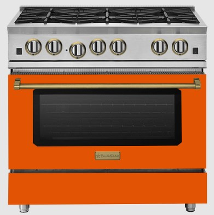 BlueStar RCS366BV2CCPLT 36 Inch RCS Open Burner Gas Range