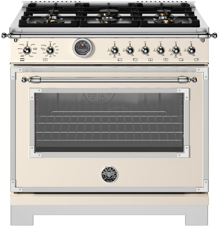 Bertazzoni HER366BCFEPAVT 36 Inch Heritage Series Dual Fuel Range