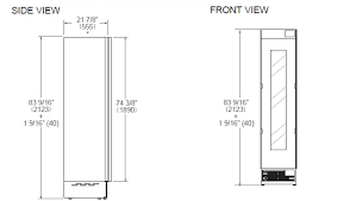 Bertazzoni REF18WCBPRV 18 Inch Wine Fridge Column