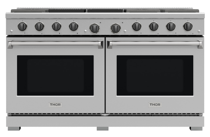 Thor Kitchen LRG60E 60 Inch Professional Gas Range. Double Oven Six Burner Grill and Griddle