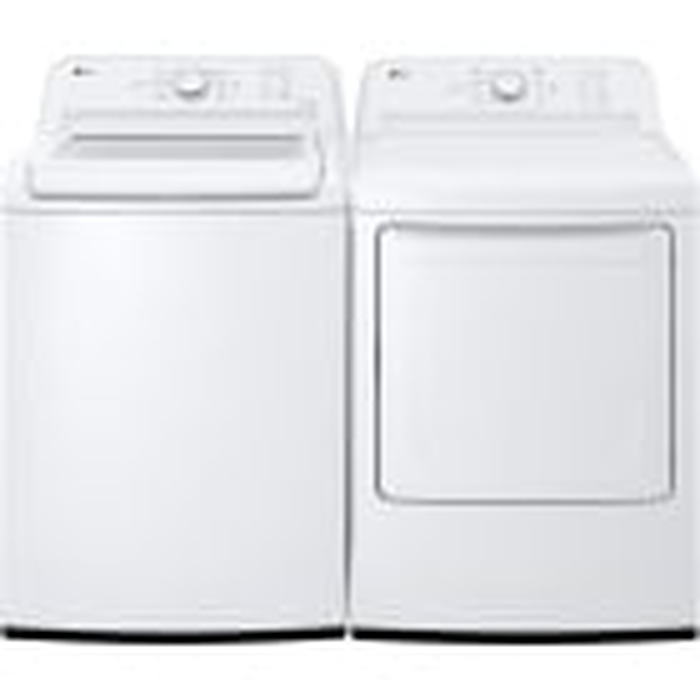 LG WT6105CW-DLE6100W 27 Inch Top Load Washer and Electric Dryer Pair White