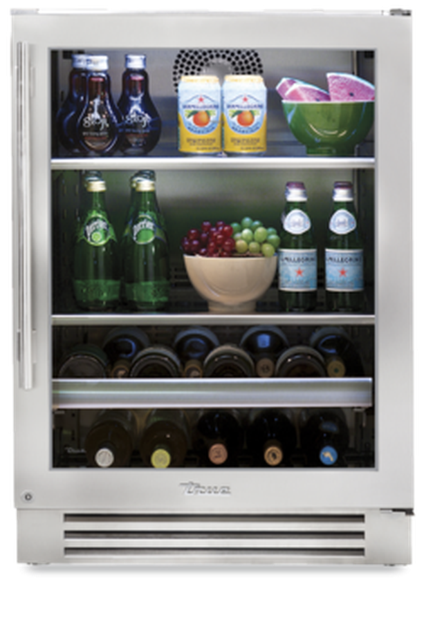 True Residential TBC24RSGB 24 Inch Under Counter Refrigerator Beverage Cooler - Discontinued