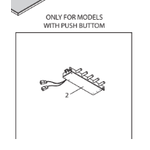 Falmec 105080292 Control Switch 3 Speed Rectangular Buttons Control Switch for MERCURIO wall and island hoods