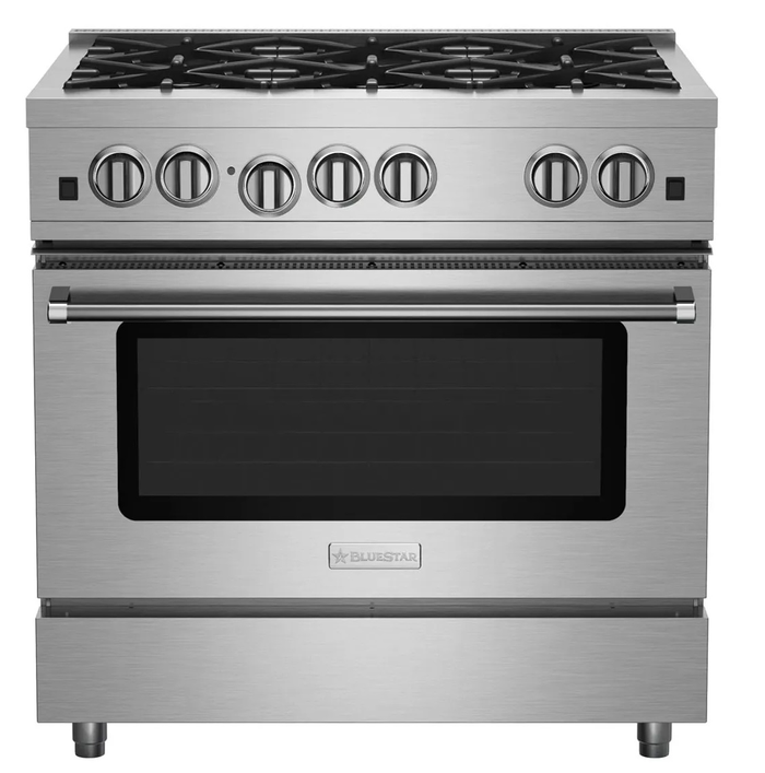 BlueStar RCS36SBV2LCFPLT 36 Inch RCS Sealed Burner Gas Range