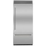 BlueStar BBB36R3CFPLT 36 Inch Bottom Freezer Refrigerator