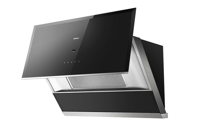 Robam A672 30 Inch Wall Mount Range Hood Quite 57dB, Wash Free, 106* Flap Angle, Intellectual Sensing, Touch Less Operation 950 CFM