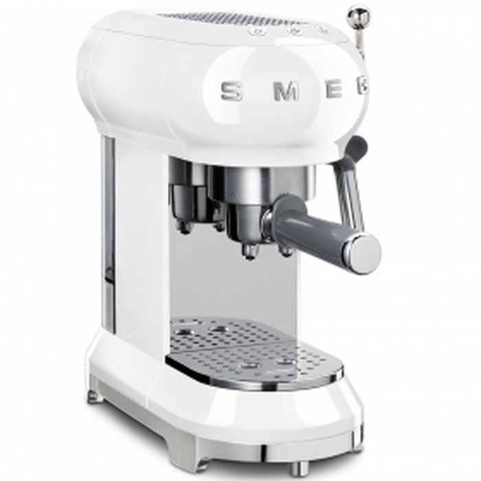 Smeg ECF01WHUS Retro 50's Style 1350 W Manual Espresso Maker White