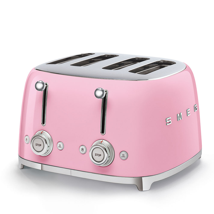 Smeg TSF03PKUS Retro 50's Style 4-Slot Toaster 1800 W Pink disco@aniks.ca