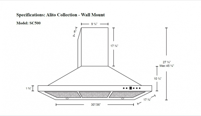 Cyclone SC50024SS Wall Mount - Discontinued