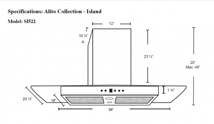 Cyclone SI52236SS Island Mount - Discontinued