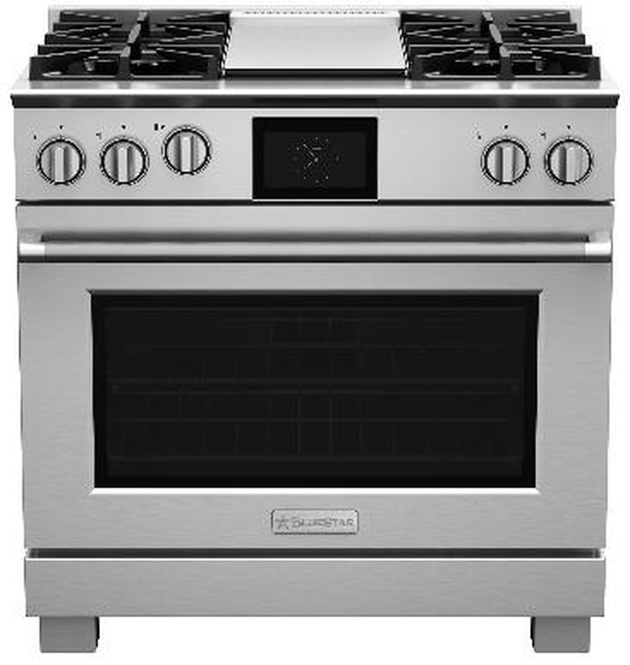 BlueStar BSDF364GLWCPLT 36 Inch Dual Fuel Range Platinum X8 Burners