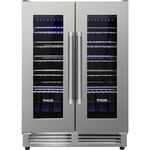 Thor Kitchen TWC2403 24 Inch Under Counter Refrigerator Wine Cooler 42 Bottles Dual Temp Zone