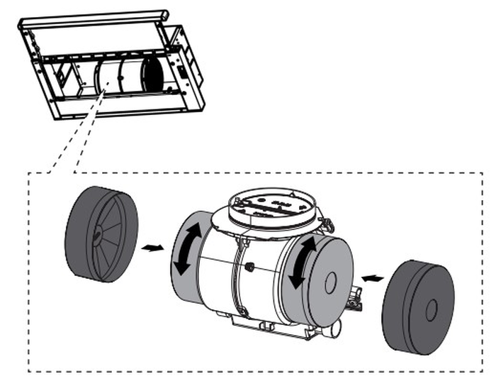 Faber 133.0661.682 Blower Motor Replacement 300 CFM Blower for Faber Flexa Hoods