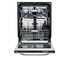 LG LSDT9908ST 24 Inch Dishwasher 3rd Rack Wi-Fi Top Controls