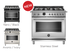 Bertazzoni HER366GASNE 36in Sealed Burner Gas Range Matt Black