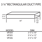 Vent-A-Hood VP506 HVAC Kit VP506 3-1/ 4 inch x 16 inch - 30 inch