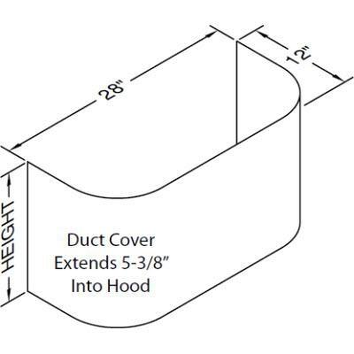 Vent-A-Hood WZDC28/33SS Duct Cover
