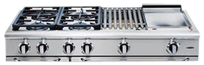 48W, 19K BTU, 4 BRNRS & 12W BBQ & 12W THERMO-GRDDL