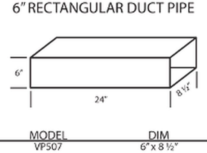 Vent-A-Hood VP507 HVAC Kit VP507 6 inch x 8-1/ 2 inch - 24 inch