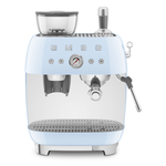 Smeg EGF03PBUS Retro 50's Style Espresso Maker with Coffee Grinder Pastel Blue