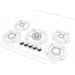 VarioCook ESPOO 36 Inch Modular 05 Burner Gas Cooktop