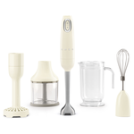 Smeg HBF22CRUS Retro 50's Style Immersion Hand Blender with accessories Cream