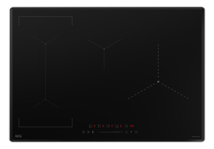 AEG IKE8401BT 30 inch 4 MaxiSense Induction Zone Cooktop with Bridge Function in Black Ceramic