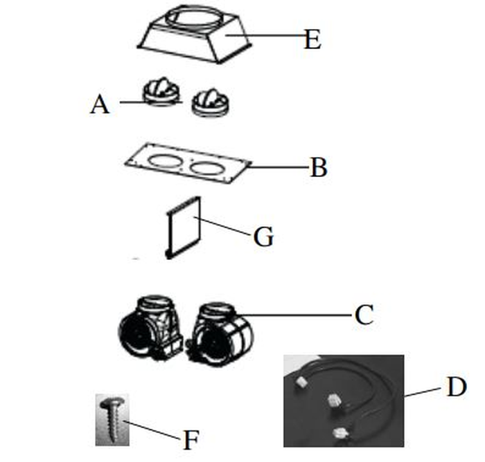 Faber IB1200 Blower Motor IB1200 Internal Blower 1200 CFM PRO for Inca Pro Plus Range Hoods