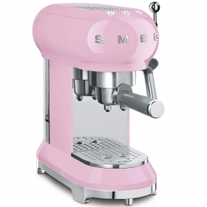 Smeg ECF01PKUS Retro 50's Style 1350 W Manual Espresso Maker Pink