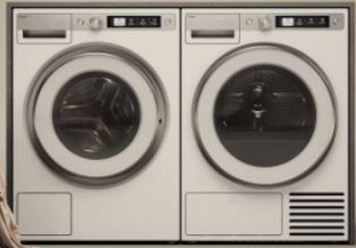 Asko W7XLW-T7VXLW 24 Inch 7-Series Vented XL Drum Washer & Dryer Set