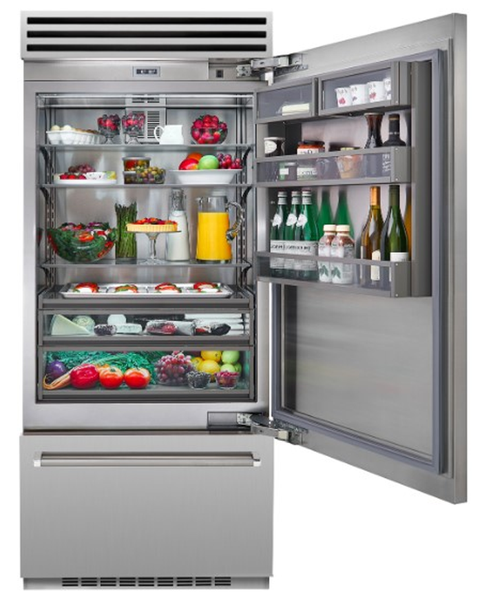 BlueStar BBB36L3CFPLT 36 Inch Bottom Freezer Refrigerator
