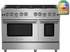 BlueStar RCS48SBV2CCPLT 48 Inch RCS Sealed Burner Gas Range