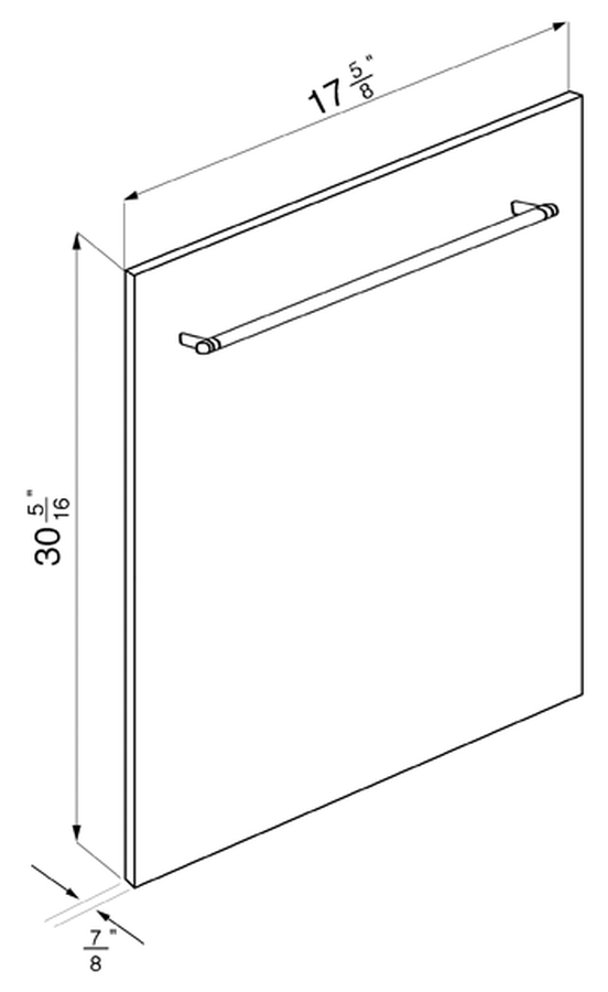 Smeg KIT45XU 18" STAINLESS STEEL DISHWASHER PANEL - product discontinued