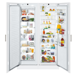 Liebherr SBS19H1 48 Inch Side by Side Refrigerator Built-In Integrated HRB1120 + HF861