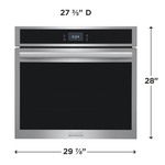 Frigidaire Gallery GCWS3070AF 30 Inch 28 inch High 5.3 cu.ft Stone-Baked Pizza Self Clean Single Wall Oven