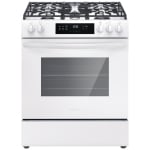 Frigidaire FCFG3062AW 30 Inch Slide in Knob controls 5.0 cu.ft Steam Clean Gas Range