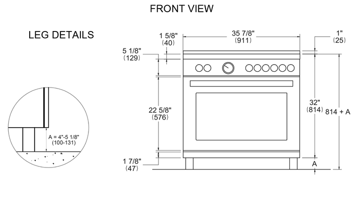 Bertazzoni PRO366BCFEPROT 36 Inch Pro Series Dual Fuel Range