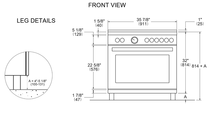 Bertazzoni PRO366BCFEPROT 36 Inch Dual Fuel Range