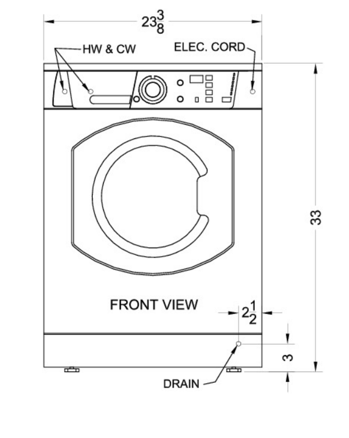 Ariston ARWDF129NA 24 Inch Washer Dryer Combo