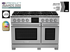 BlueStar BSDF488BLW 48 Inch Dual Fuel Range