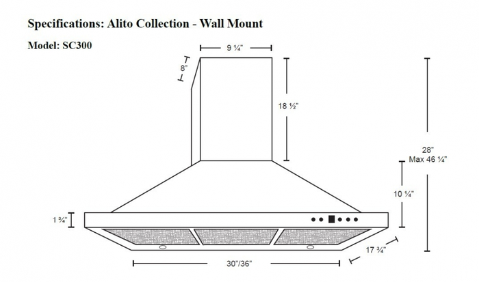 Cyclone SC30024SS Wall Mount - Discontinued