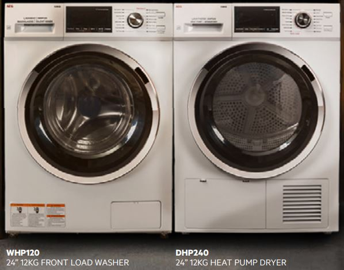 AEG WHP120+DHP240 Aeg Frontload washing machine and Heat Pump Dryer pair 24 Inch Washer Dryer Pairs