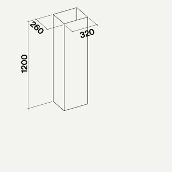 Falmec KACL.557#X Duct Cover Chimney Extension