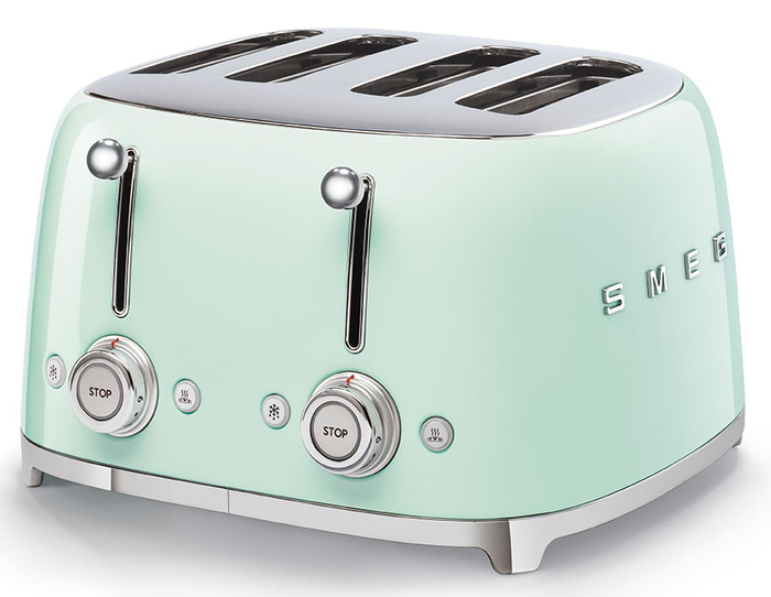 Smeg TSF03PGUS Retro 50's Style 4-Slot Toaster 1800 W Pastel Green disco@aniks.ca