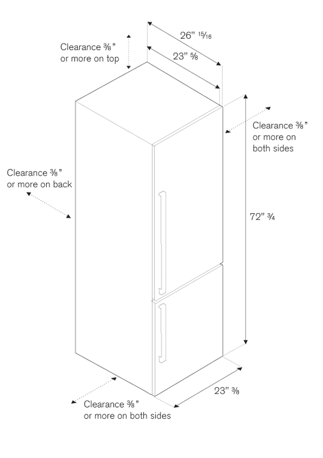 Bottom Freezer Refrigerator REF24BMX Bertazzoni -Discontinued