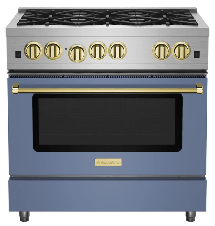 BlueStar RCS36SBV2CCPLT 36 Inch RCS Sealed Burner Gas Range