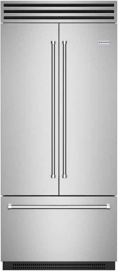 BlueStar BBBF361PLT 36 Inch French Door Refrigerator Pro 22.4 Cu Ft